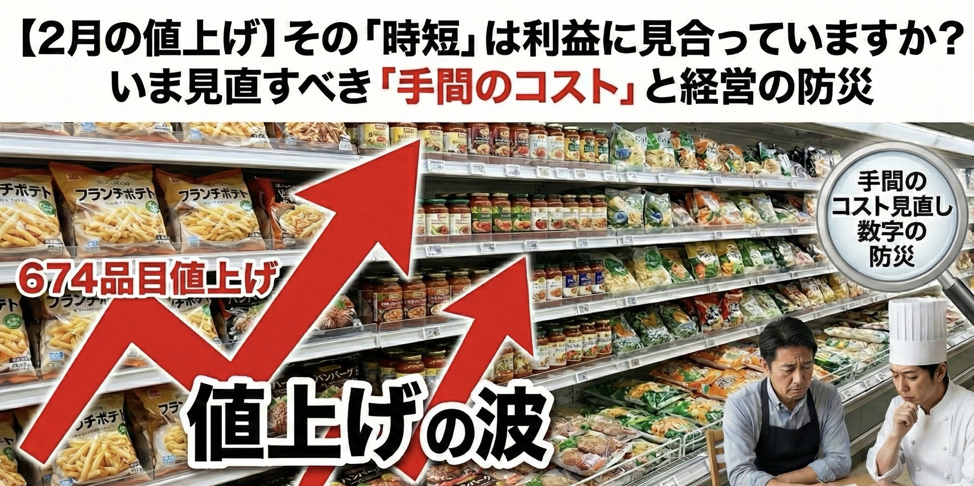 【2月の値上げ】その「時短」は利益に見合っていますか？ いま見直すべき「手間のコスト」と経営の防災